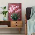thumbnail image 5 of Qisvanset Framed Canvas Wall Art 12x16 Inch Pink Tulip Steadfast Love Coquette Easter Bible Art, 5 of 5