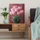 thumbnail image 5 of Qisvanset Framed Canvas Wall Art 12x16 Inch Pink Tulip Steadfast Love Coquette Easter Bible Art, 5 of 5
