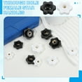 thumbnail image 4 of Uxcell Through Hole Knob Nut Screw, Brass Screw-On Female Thread Knob Plastic Star Knobs Clamping Handles White M4 x 25mm, 4 of 6