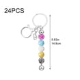 thumbnail image 2 of Jiibva 24Pcs Beadable Keychains Bars, Metal Beaded Keychain Blanks Bulk Making Supplies Kit with Lobster Hook for Pendant DIY Art Crafts, 2 of 7