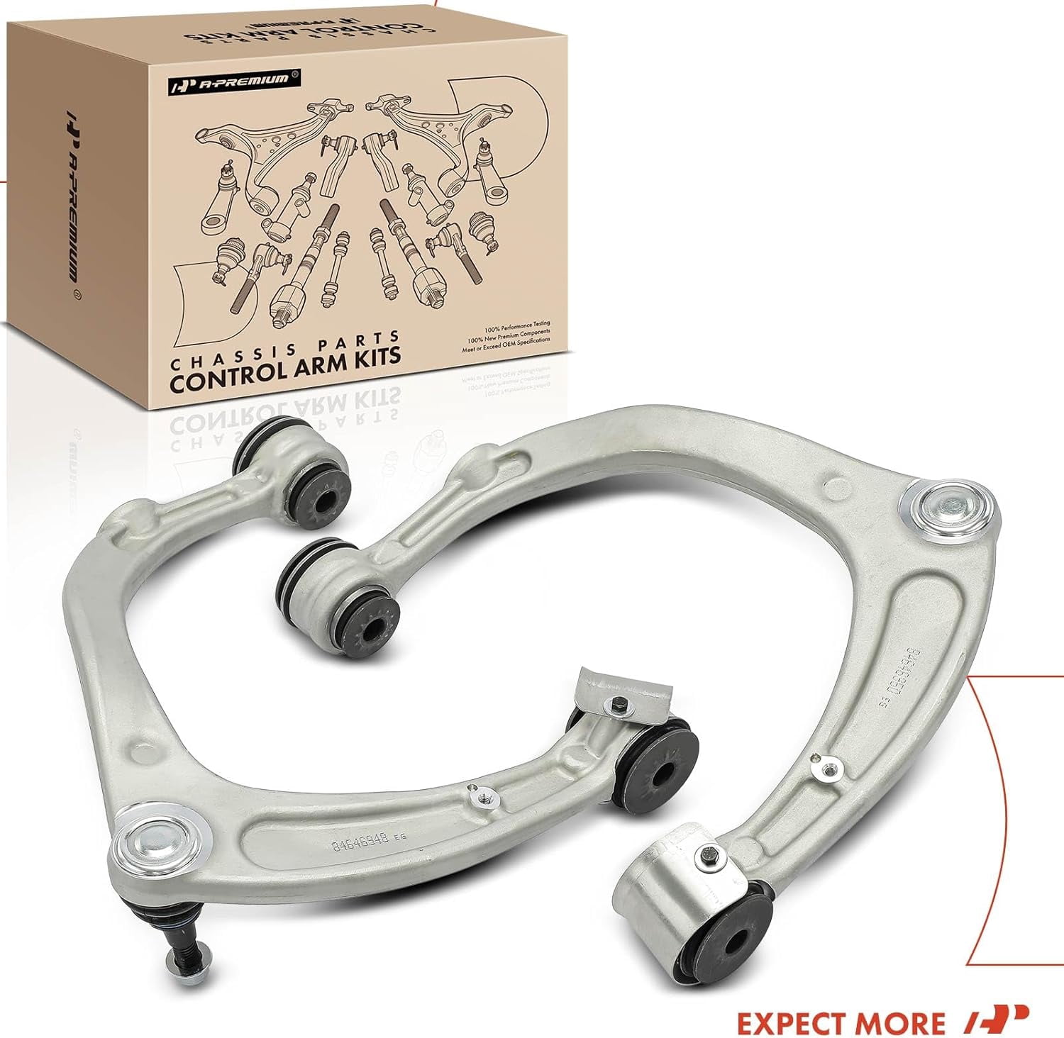 A-Premium 2 x Front Upper Control Arm with Ball Joint Compatible with Chevrolet Silverado 1500 2019-2023, Tahoe/Suburban 2021-2023 & GMC Sierra 1500, Yukon, Yukon XL & Cadillac Escalade, Escalade ESV