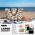 thumbnail image 5 of Wukai Roosters and Chickens Print Zipper Bag,large Beach Tote Bag,Waterproof Sandproof Bag,Grocery and Picnic Tote Travel Bag, 5 of 5