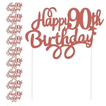 WHAMVOX 10pcs 90th Birthday Centerpiece Sticks Table Centerpiece Number Letter Decorations
