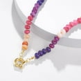 thumbnail image 2 of Beaded Gemstone Necklace for Women, Colorful Boho Bead Choker Natural Stone Surfer Beach Necklaces Gold Plated Summer Handmade Jewelry, 2 of 6