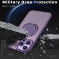 thumbnail image 5 of KOMI Étui Anneau Magnétique pour 16 Pro Max, Compatible avec MagSafe avec Support Anneau à 360°, Étui de Protection Antichoc pour iPhone 16 Pro Max Violet, 5 of 5