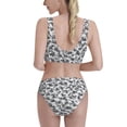 thumbnail image 5 of High Waisted Bikini Sets For Women, Camouflage Grey Swimsuits Tummy Control, Two Pieces Bathing Suit, 5 of 8
