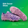 thumbnail image 4 of Dream Pairs Soccer Shoes Jr Kids Boys Girls Outdoor Sport Football Soccer Cleats Hz19003K Pink/Purple Size 6, 4 of 5