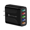 thumbnail image 1 of USB Wall Charger Power Charging Adapter USB Multiport Charger Black, 1 of 8