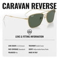 thumbnail image 4 of Ray-Ban RBR0102S CARAVAN REVERSE Square Shaped Non-Polarized Sunglasses for Men & Women - Includes Official RAYBAN Eyewear Kit - Ideal Formal & Casual Wear Sunglasses - G-15 Green Lens, 4 of 7
