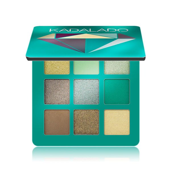 European and American style makeup palette 9 colors pearlescent matte mixed eye shadow diamond waterproof eye shadow palette eye heqiyong LED