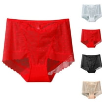 Zpanxa Panties for Women, Plus Size High Waist Lace Underwear Butt Lifting Panties Mesh Breathable Tummy Control Shapewear for Women