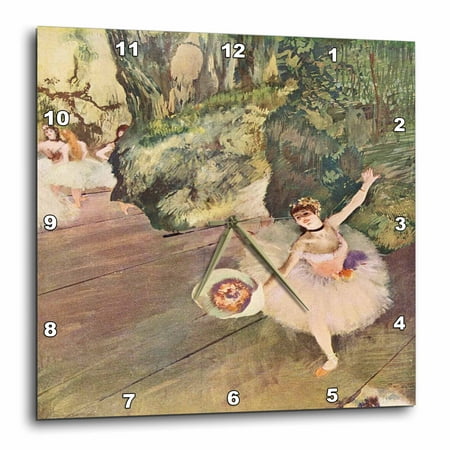 Degas Ballerina Paintings - 3dRose Edgar Degas Painting Take A Bow Of Ballerinas, Wall Clock, 10 by 10-inch