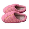 thumbnail image 3 of Gubotare Slippers Women Women's Quilted Single Band Slide Slippers Size 6 (Hot Pink,6), 3 of 7