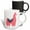 Multicolor, variant on 3drose, Fun Creative Fluffy Pink Llama Wearing a Saddle Blanket, 11oz Two-tone Blue Mug
