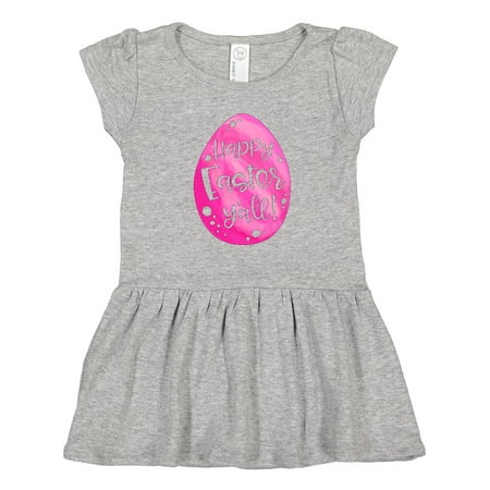 

Inktastic Happy Easter Y all Pink Easter Egg Gift Toddler Girl Dress
