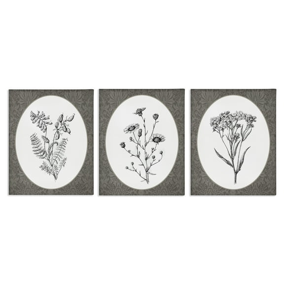 Stupell Industries Vintage Forest Flower Bundles Floral Painting Wrapped Canvas Canvas Art Print Wall Art, 11 x 14, Set of 3