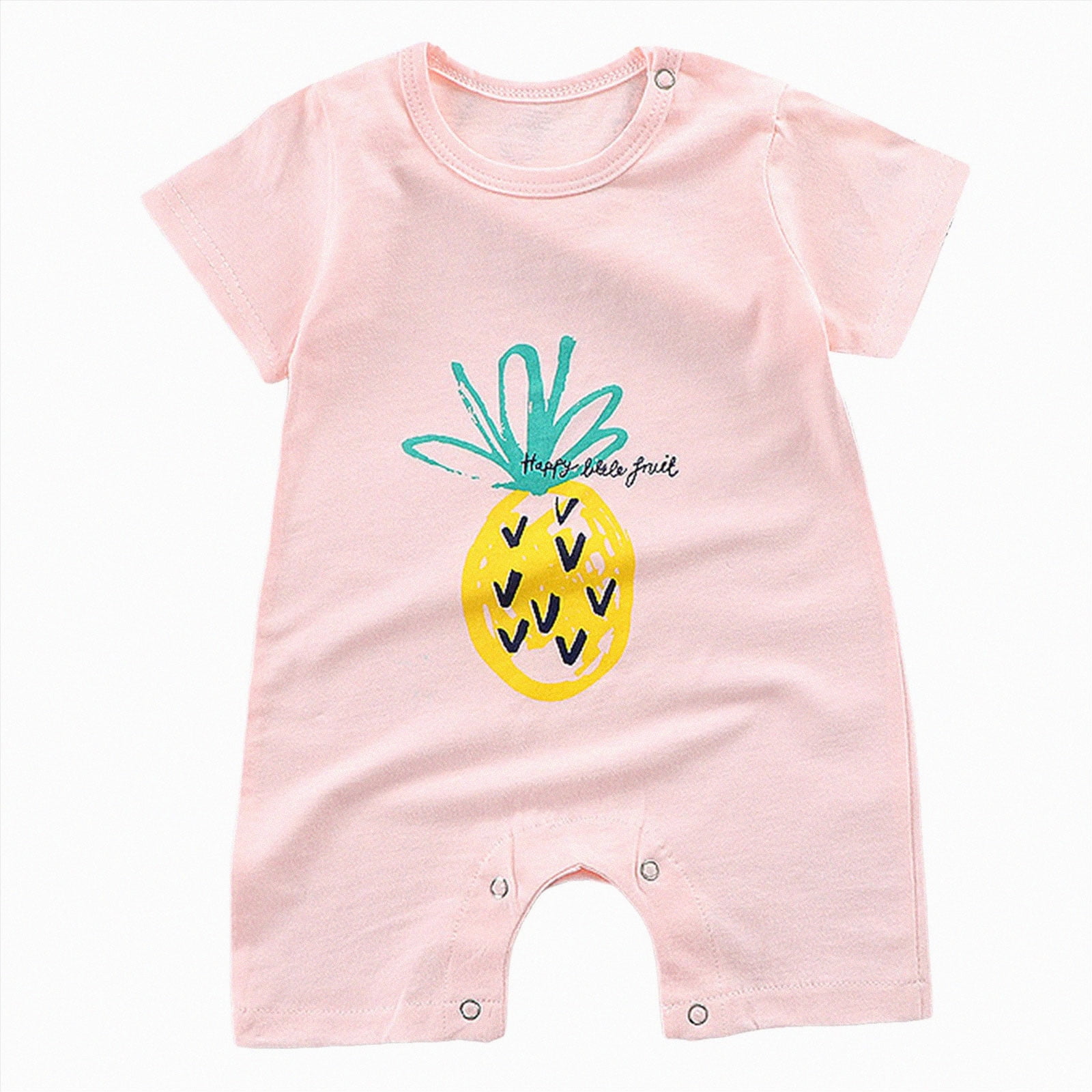 Dagaeig Infant Clothes Girl Print Short Sleeve Romper Jumpsuit Outfits 0 3 6 9 12 18 24 Months Baby Boy Summer Clothes Size 6-12 Months