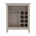 thumbnail image 3 of Nmkwnr Wood Kitchen Bar Cabinet with 1 Open Shelf and 6 Wine Bottle Rack, Light Gray, 3 of 5