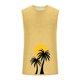 thumbnail image 4 of Camiseta sin mangas de cuello redondo para hombre, informal, a la moda, con estampado, deportiva, de poliéster, 4 of 5