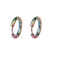 thumbnail image 1 of Pendientes con hebilla para la oreja con forma de anillo redondo de acero de titanio de 2,5 de espesor, con personalidad para hombres y mujeres, 1 of 2