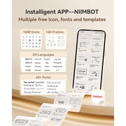 NIIMBOT B21 Pro HD Photo Printer Label Maker Machine, NEW Upgrade !300 DPI ! Sticker Printer Thermal Labeler for Business Home Office Organization,Black