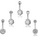 thumbnail image 2 of 5Pcs 14G Stainless Steel Belly Button Rings for Women Girls Navel Rings CZ Body Piercing, 2 of 4