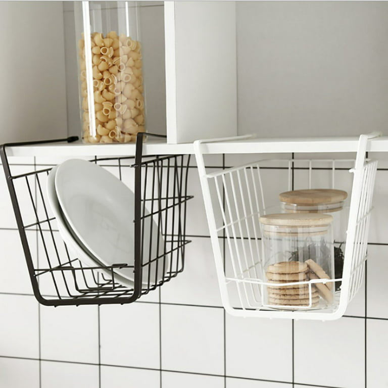 Under Counter Shelf Basket Hanging Cabinet Storage Basket - Temu