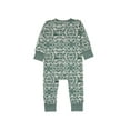 thumbnail image 2 of Hanes Pure Comfort Baby Long Sleeve Footless Sleep N' Play, Organic Cotton, Boys & Girls Green Print 18MTH, 2 of 4