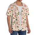 thumbnail image 2 of Fotbe Wine Bottles With Grapes Camisa Estampada de Manga Corta para Hombre, Casual de Verano, Estilo Playero, Sin Arrugas-XX-Large, 2 of 5
