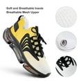 thumbnail image 4 of Aesthetic Signal Yellow And White Gradient Walking Shoes for Men Woman Lightweight Tennis Fashion Elastic Sports Shoes Cushion Basketball Shoes, 4 of 7