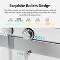 thumbnail image 2 of 56-60 inches W *76 inches H Frameless Double Sliding Soft-Close Shower Door in Brushed Nickel,3/8 inches (10mm) Thick SGCC Tempered Glass Door, 2 of 4