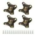 thumbnail image 1 of Unique Bargains 4Pack Removable Corner Brace, Metal Butterfly L Brackets Right Angle Support with Screws (Bronze), 1 of 6