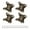 Bronze, variant on 4Pack Removable Corner Brace, Metal Butterfly L Brackets Right Angle Support with Screws (Red Bronze)