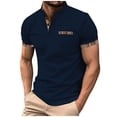 thumbnail image 1 of pstuiky camisetas de hombre, Camiseta de manga corta con cuello alto, botones y bolsillos para hombre camisas casuales para hombre l, 1 of 9