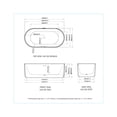 thumbnail image 3 of A&E Bath and Shower BT-7681-67 A&E Bath and Shower Narnia-67 Bathtub in White, 3 of 6