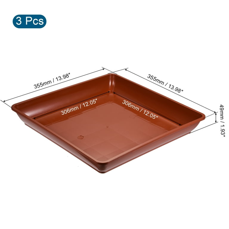 Eccliy 12 Pcs Plastic Plant Saucers Round Plant Tray Large Flower Pot Heavy Duty Planter Water Trays Thick Planter Drip Saucers For Indoors And Outdoors(16 Inch,Red