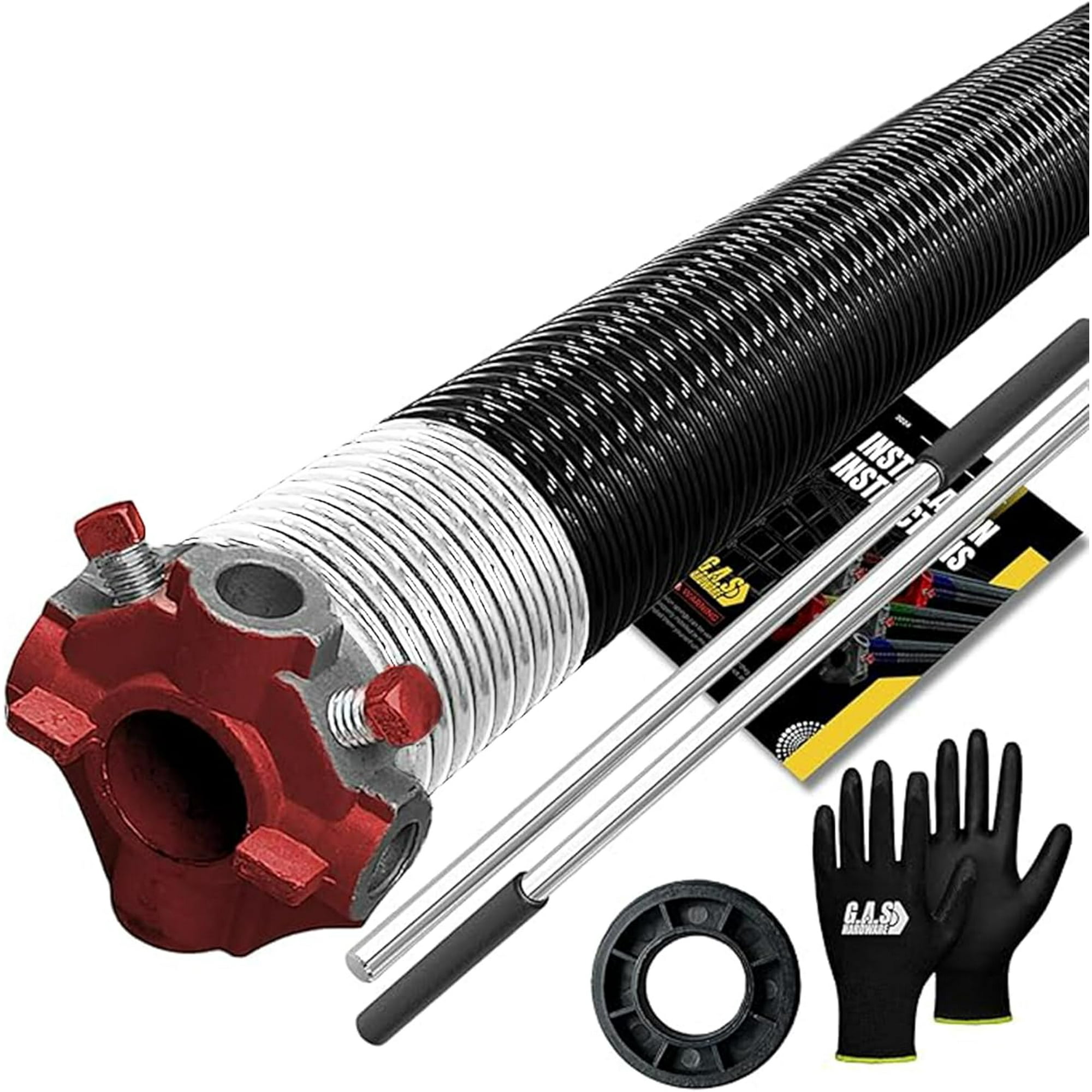 Busieea Garage Door Torsion Spring Winding Bars – 2 Pairs (4 Bars), 17” Long X 0.5” Diameter, 45# Steel With Non-Slip Handles