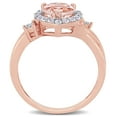 thumbnail image 4 of Everly Women's Created Sapphire and Morganite Rose Gold Plated Engagement Ring, 4 of 7