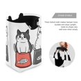 thumbnail image 3 of Yayeee Freestanding Laundry Hamper with Handle Collapsible Large Storage Basket for Clothes, Black Chubby Cat, 3 of 7