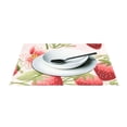 thumbnail image 3 of Strawberry Plants 4 PCs Placemats Set Linen Non-Slip Table Mat Rectangular Washable for Dining Kitchen Party 12"x18", 3 of 8