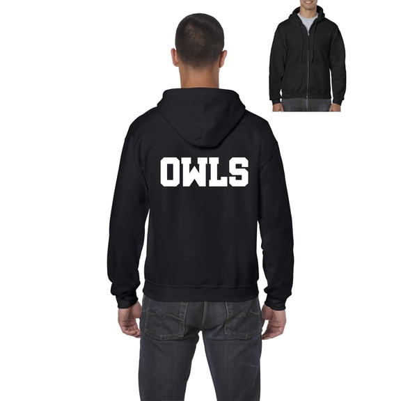 Artix - Men's Sweatshirt Full-Zip Pullover - Owls