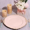 thumbnail image 1 of 24 Assiettes de Chargeur Rondes en Acrylique Blush 13 Pouces Embossées, 1 of 5