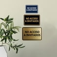 thumbnail image 3 of Signs ByLITA Classic Framed No Acceso A Invitados vector Durable ABS Plastic | Laser Engraved | Easy Installation | Elegant Design Sign (Brushed Gold) - Large, 3 of 8