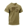 thumbnail image 3 of Rothco US Flag / USMC Eagle, Globe, & Anchor T Shirt - Coyote Brown, 3 of 6