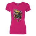 thumbnail image 3 of Wild Bobby, Dean Russo Some Angels Dog Lover Womens Slim Fit Junior Tee, Raspberry, X-Large, 3 of 6