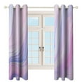 thumbnail image 3 of Colorful Marble Pattern Window Curtain Panels Grommet Blackout Curtains Blackout Curtains for Living Room, 3 of 7
