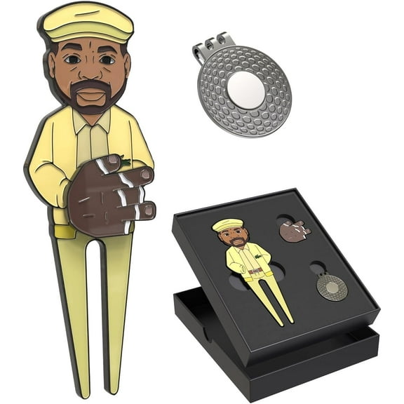 K9King Coach Ball Marker, Hat Clip & Divot Tool Set – Premium Golf Accessories for Men & Women, Durable Metal Gift Set with Storage Tin