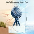 thumbnail image 3 of Portable Misting Fan,6000mAh Stroller Fan with Light & 360° Pivoting Battery Operated Fan,USB Rechargeable Fan with Flexible Tripod for Baby, Office, Travel,Crib,Treadmill,Outdoors Blue, 3 of 7