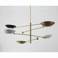 thumbnail image 3 of 5 Light Pendant Mid Century Modern Raw Brass Sputnik chandelier light Fixture, 3 of 4