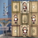 Collections Etc Americana Holiday Santa Claus Shower Curtain